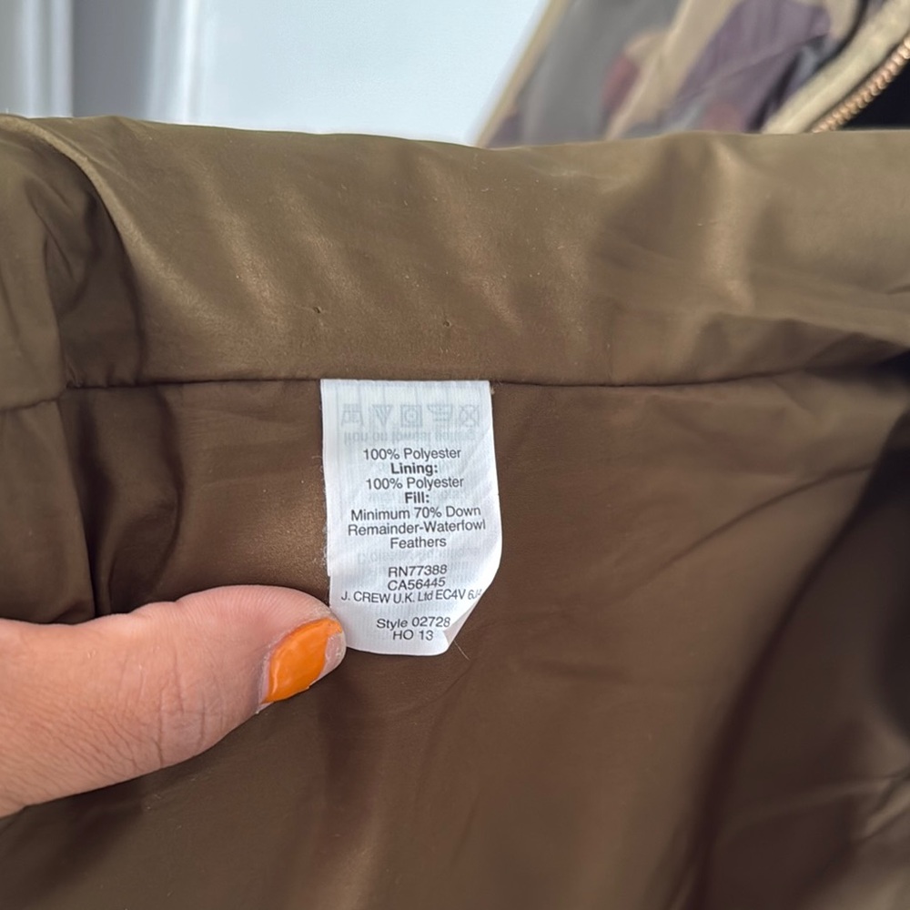 J. Crew Camouflage Quilted Vest - Picture 6 of 7